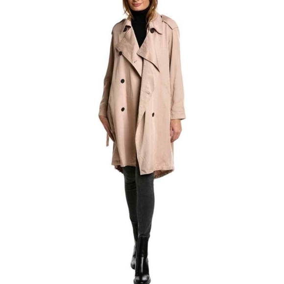 All Saints Lia Mac Trench Coat in Dusty Quartz Size XS - Picture 1 of 9